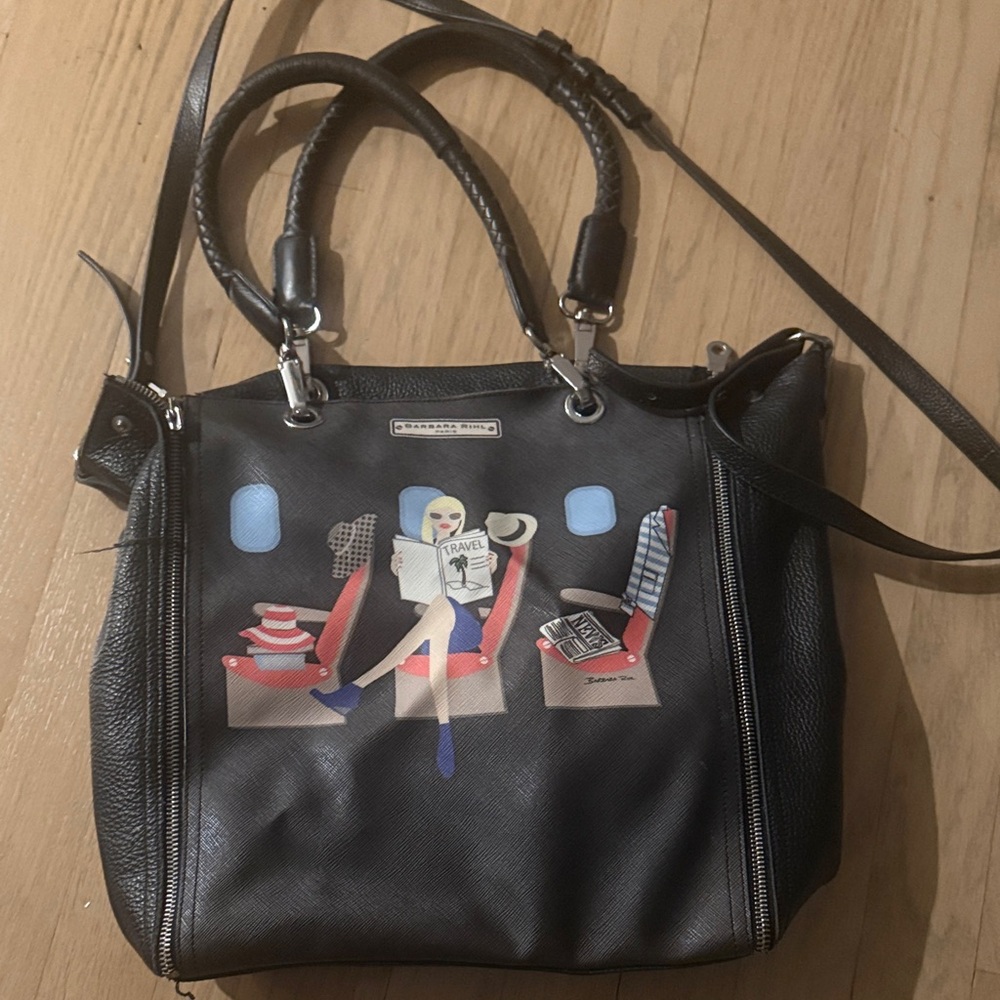 Barbara Rihl Paris Leather Tote Bag Handbag